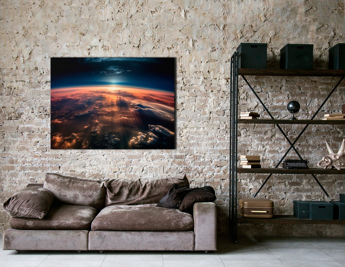 Sunrise from Earth Orbit - Canvas Print - Artoholica Ready to Hang Canvas Print