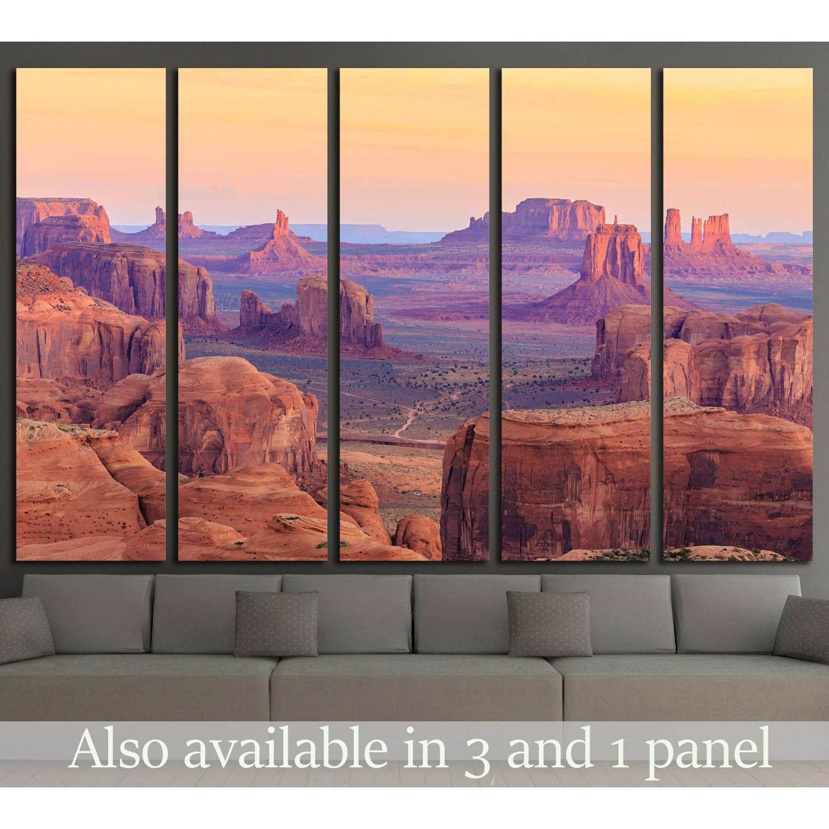 Sunrise in Hunts Mesa, Monument Valley, Arizona, USA №1974 Ready to Hang Canvas PrintCanvas art arrives ready to hang, with hanging accessories included and no additional framing required. Every canvas print is hand-crafted, made on-demand at our workshop