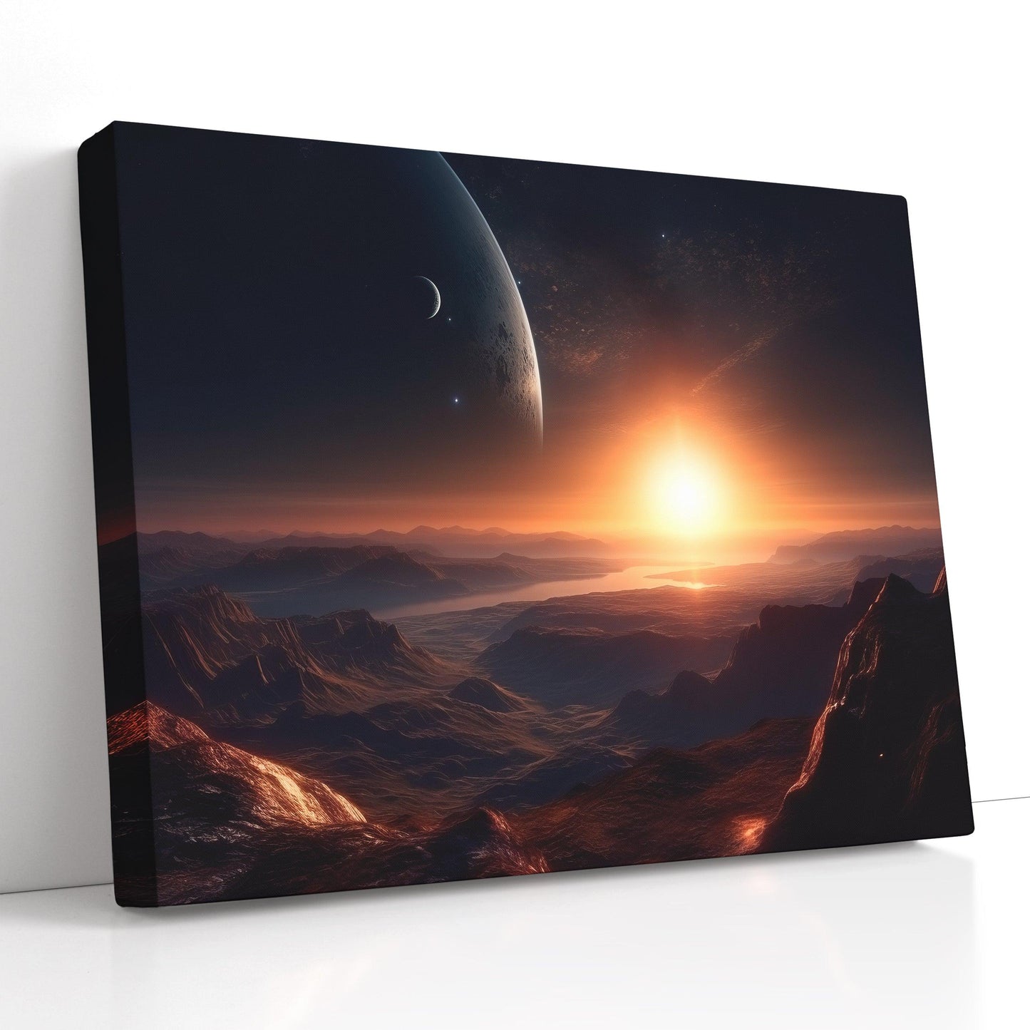 Sunrise on the Alien Planet - Canvas Print - Artoholica Ready to Hang Canvas Print