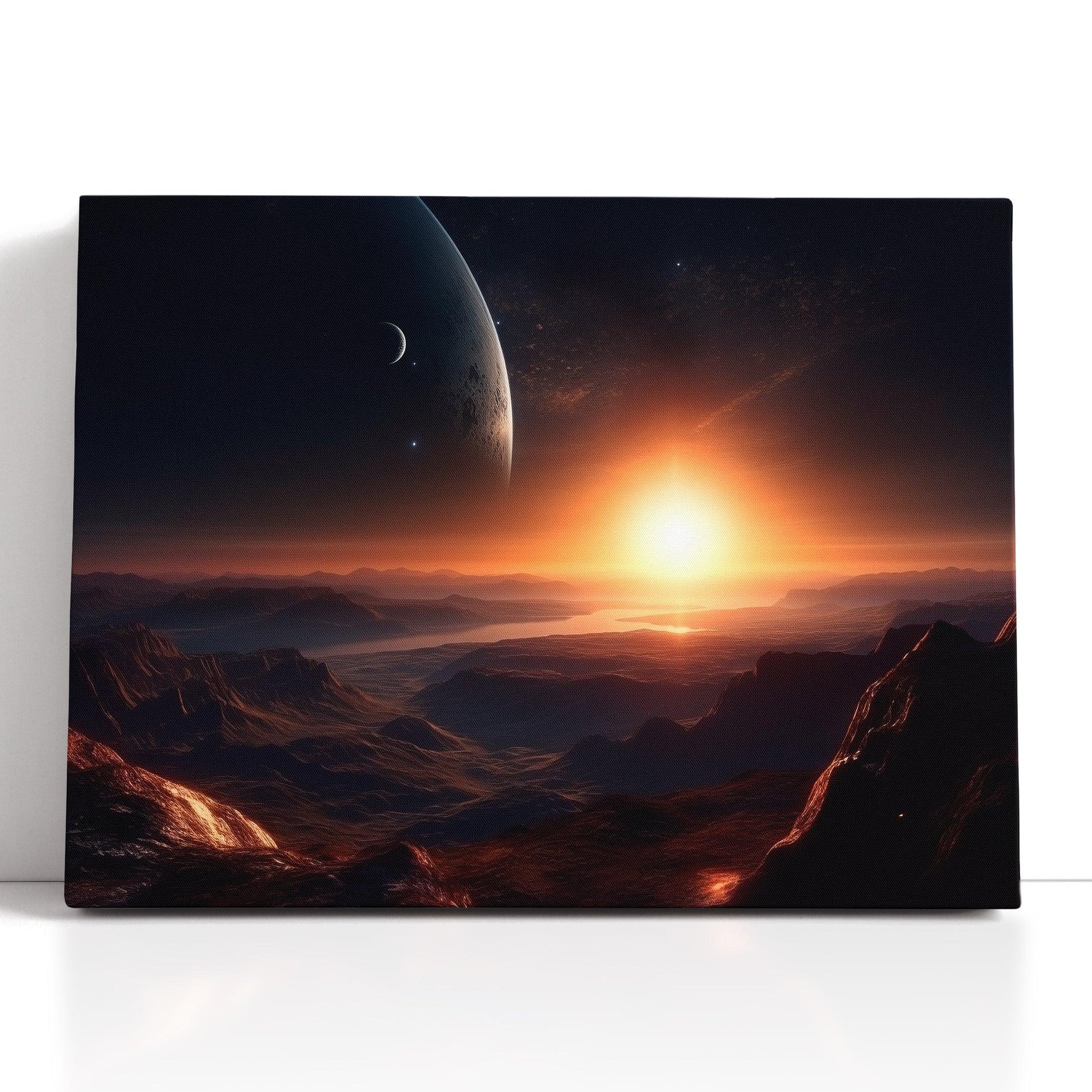 Sunrise on the Alien Planet - Canvas Print - Artoholica Ready to Hang Canvas Print