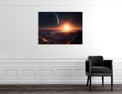 Sunrise on the Alien Planet - Canvas Print - Artoholica Ready to Hang Canvas Print