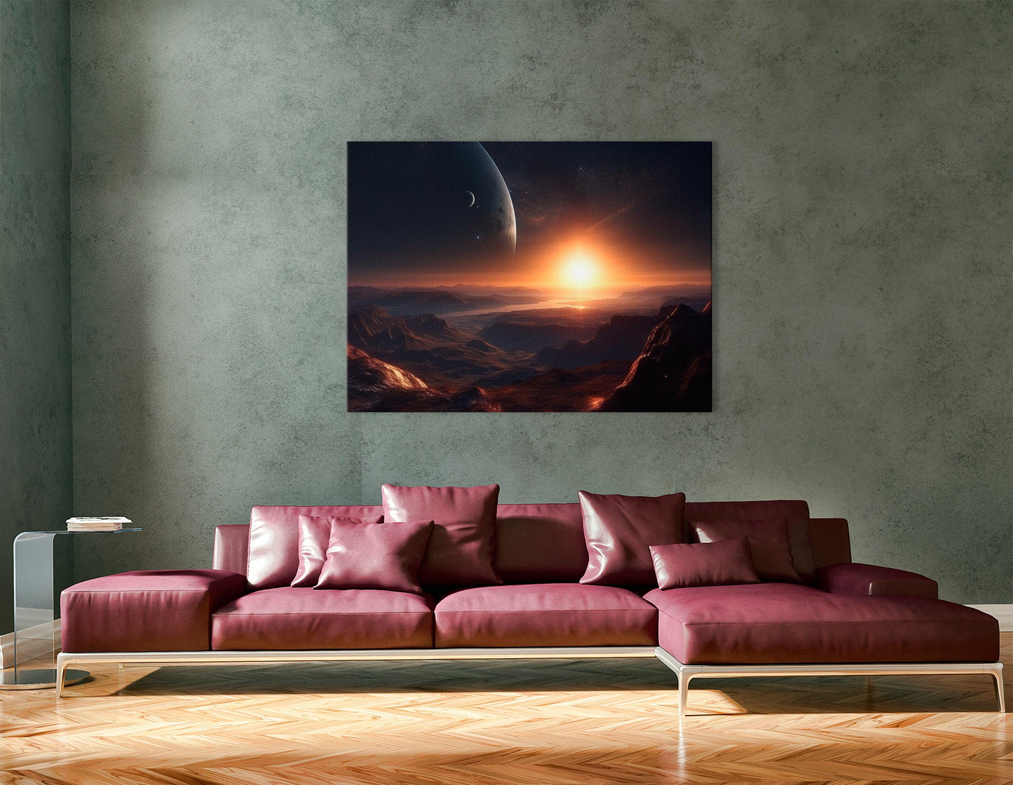 Sunrise on the Alien Planet - Canvas Print - Artoholica Ready to Hang Canvas Print