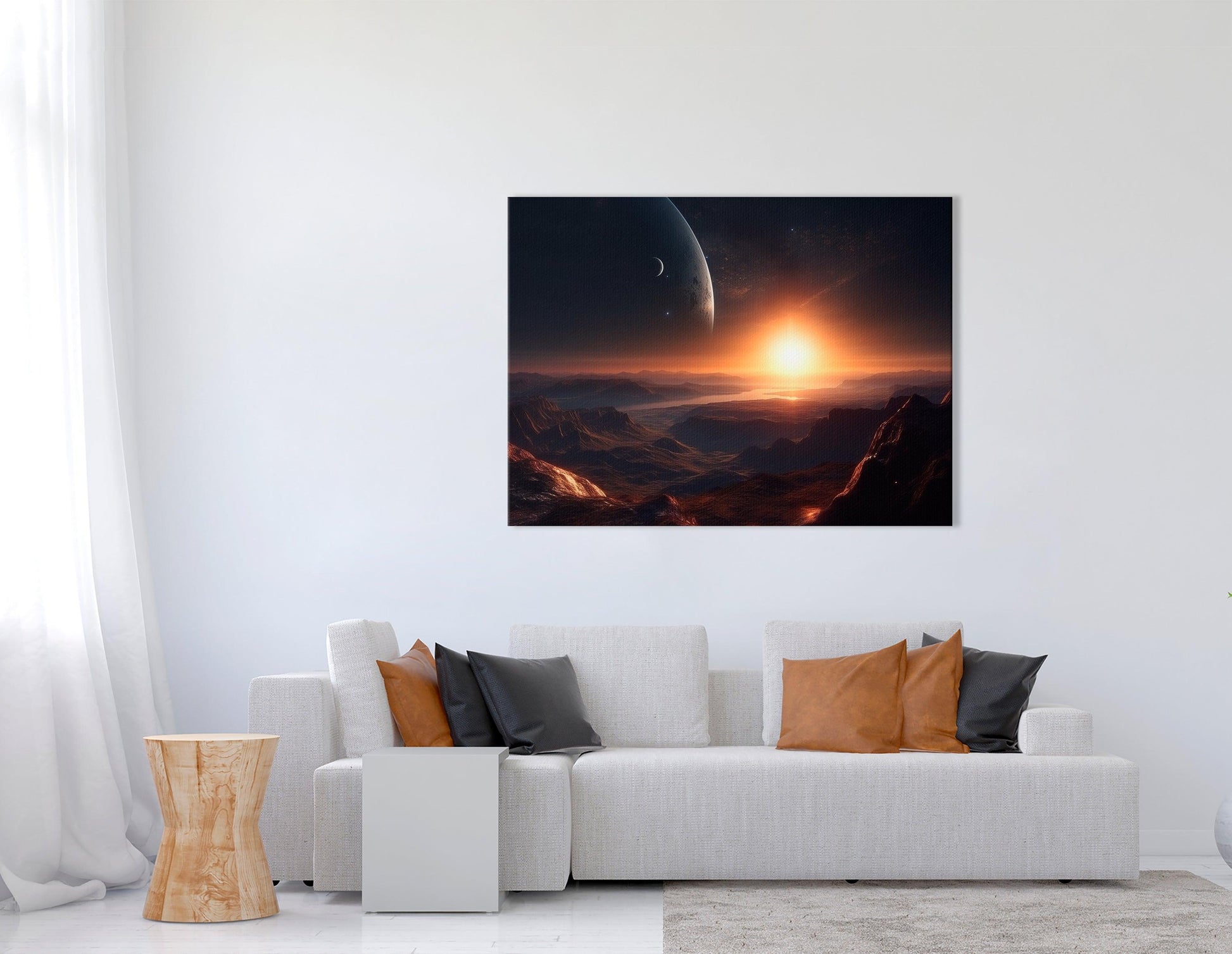 Sunrise on the Alien Planet - Canvas Print - Artoholica Ready to Hang Canvas Print