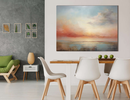 Sunrise Over Serene Landscape - Canvas Print - Artoholica Ready to Hang Canvas Print