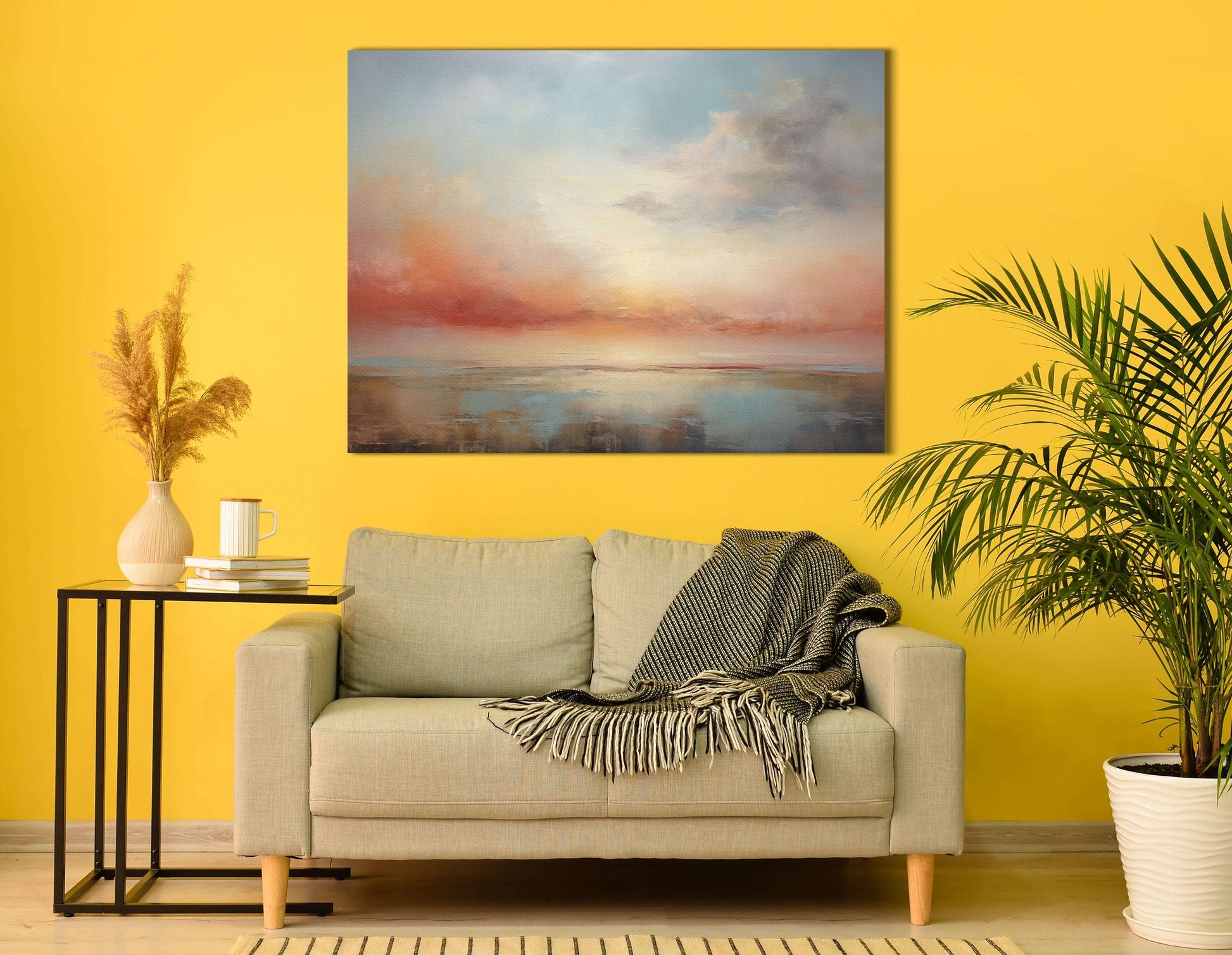 Sunrise Over Serene Landscape - Canvas Print - Artoholica Ready to Hang Canvas Print