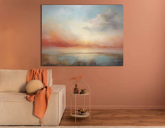 Sunrise Over Serene Landscape - Canvas Print - Artoholica Ready to Hang Canvas Print
