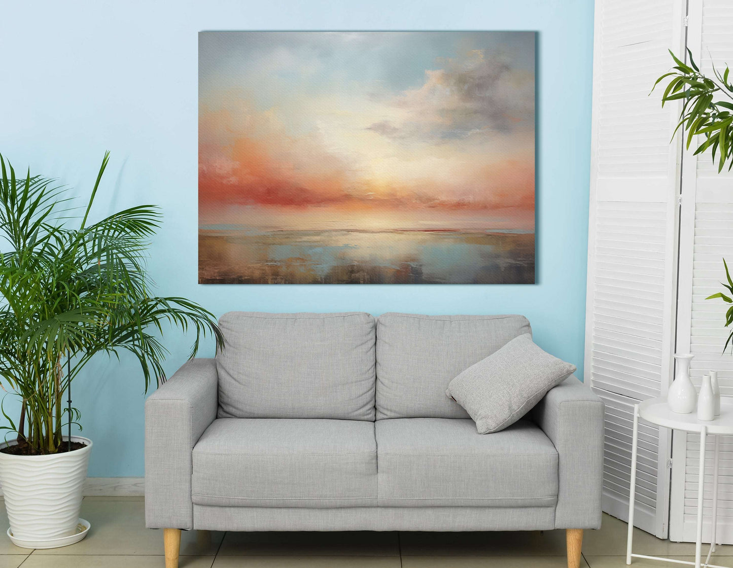 Sunrise Over Serene Landscape - Canvas Print - Artoholica Ready to Hang Canvas Print