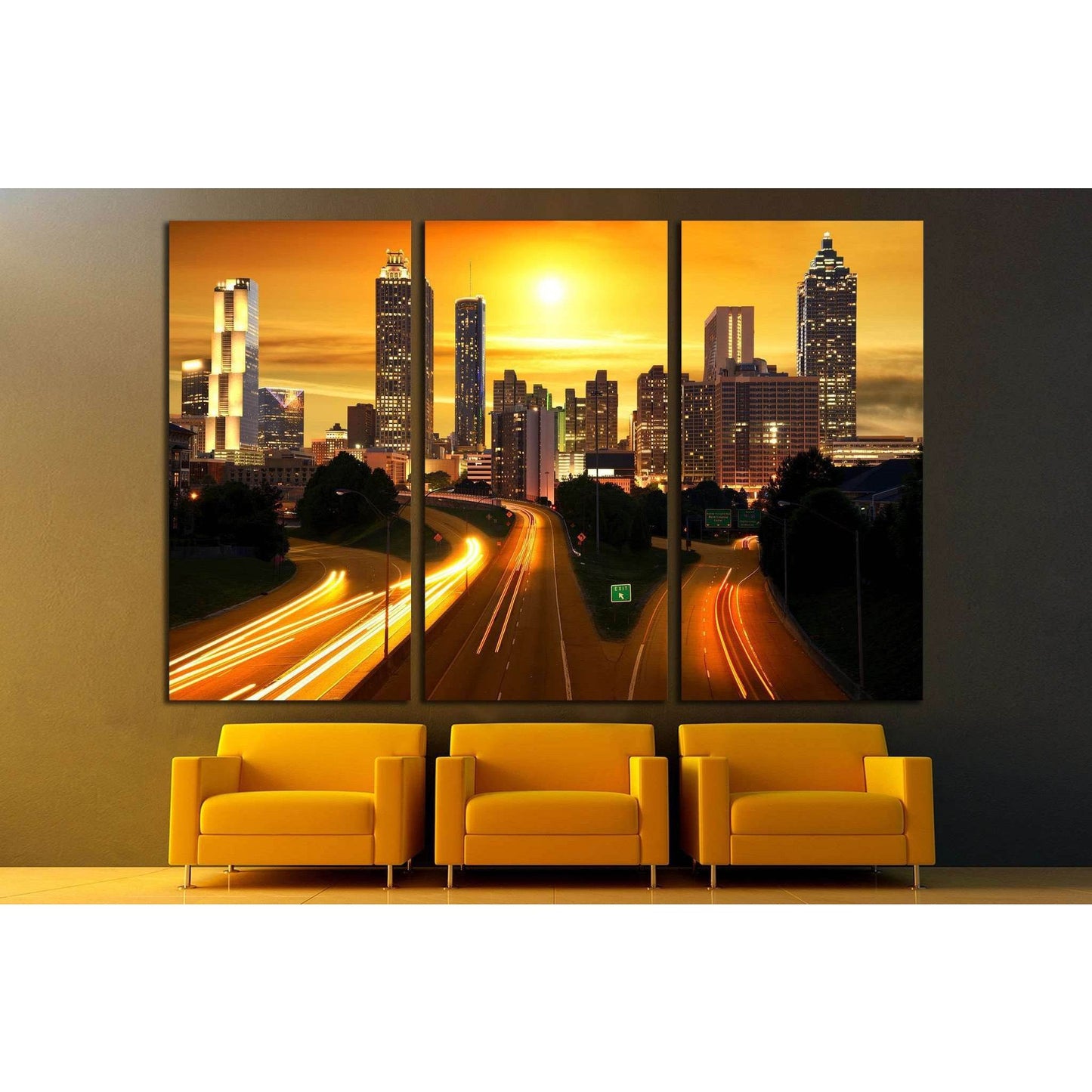 Sunset in Atlanta, United States №1651 Ready to Hang Canvas PrintCanvas art arrives ready to hang, with hanging accessories included and no additional framing required. Every canvas print is hand-crafted, made on-demand at our workshop and expertly stretc