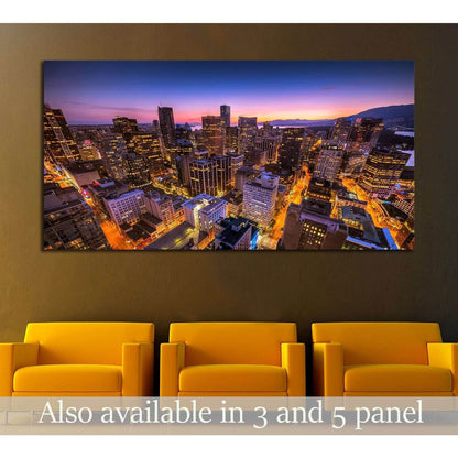 Sunset seen from the Vancouver lookout tower, British Columbia, Canada №2090 Ready to Hang Canvas PrintCanvas art arrives ready to hang, with hanging accessories included and no additional framing required. Every canvas print is hand-crafted, made on-dema