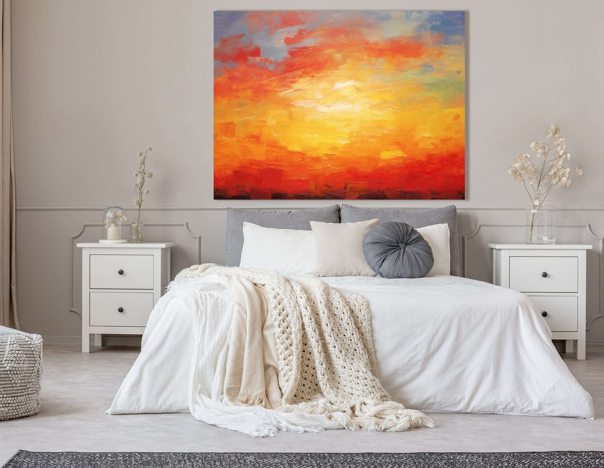 Sunset Sky Warm Hues - Canvas Print - Artoholica Ready to Hang Canvas Print