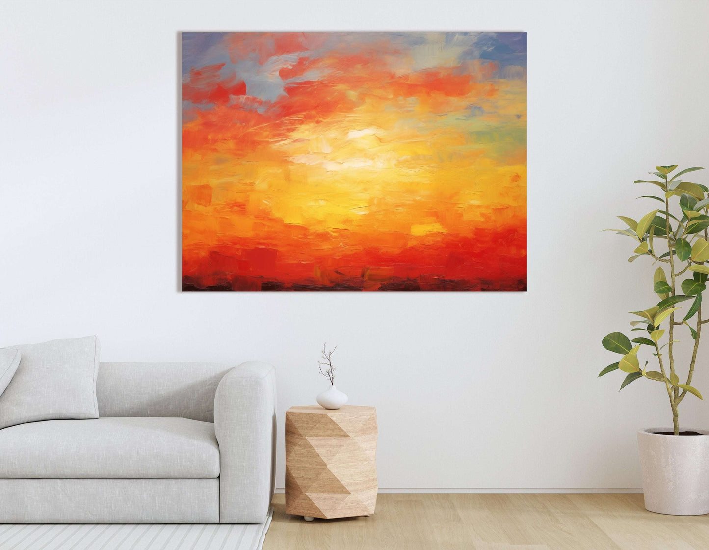 Sunset Sky Warm Hues - Canvas Print - Artoholica Ready to Hang Canvas Print