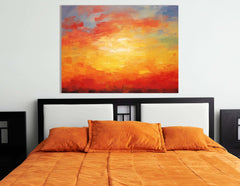 Sunset Sky Warm Hues - Canvas Print - Artoholica Ready to Hang Canvas Print