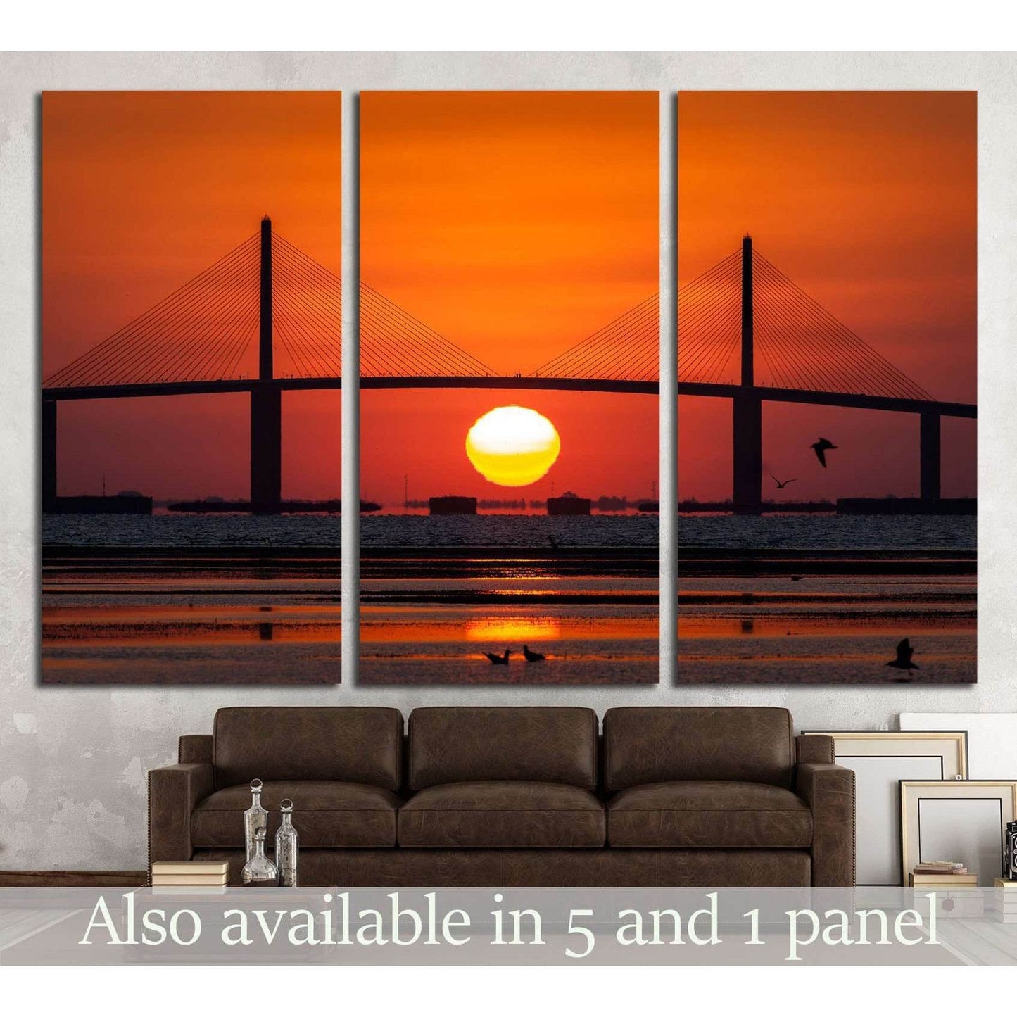 Sunshine Skyway Bridge with sunrise, Tampa Bay №1780 Ready to Hang Canvas PrintCanvas art arrives ready to hang, with hanging accessories included and no additional framing required. Every canvas print is hand-crafted, made on-demand at our workshop and e