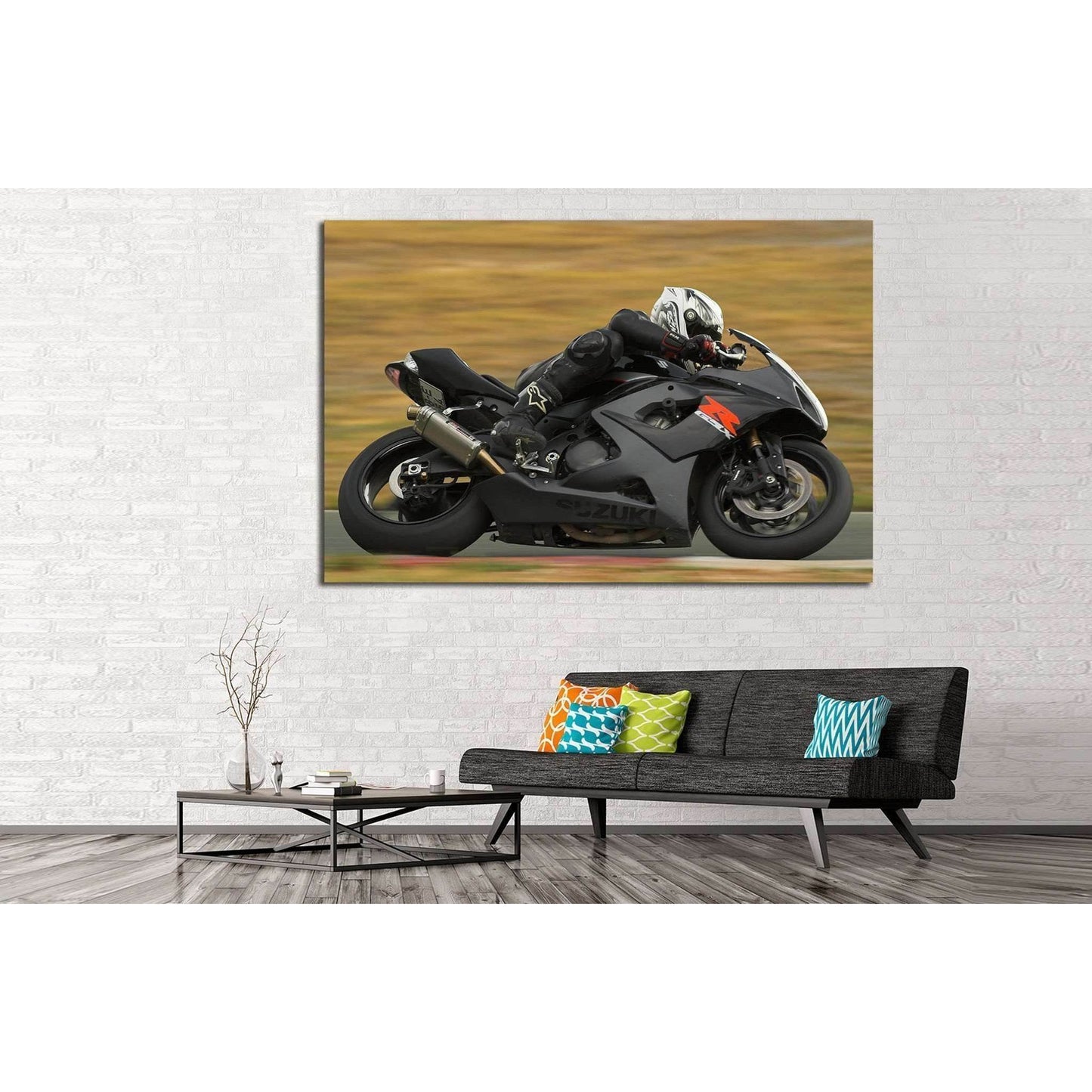 Suzuki GSX-R №156 Ready to Hang Canvas PrintCanvas art arrives ready to hang, with hanging accessories included and no additional framing required. Every canvas print is hand-crafted, made on-demand at our workshop and expertly stretched around 100% North