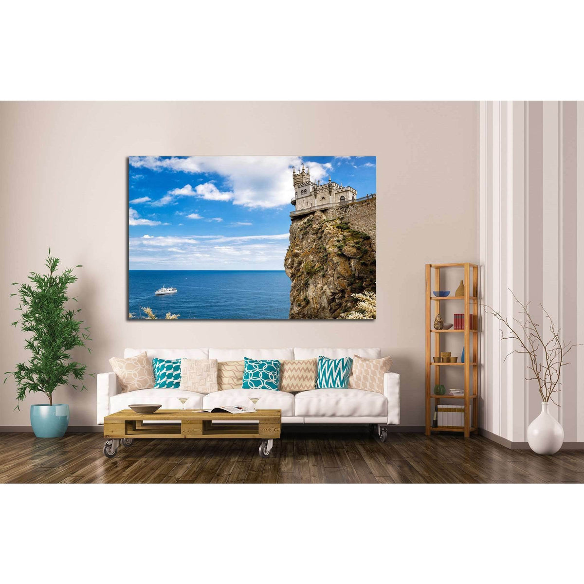 Swallow's Nest castle, Black Sea in Crimea, Ukraine №1812 Ready to Hang Canvas PrintCanvas art arrives ready to hang, with hanging accessories included and no additional framing required. Every canvas print is hand-crafted, made on-demand at our workshop