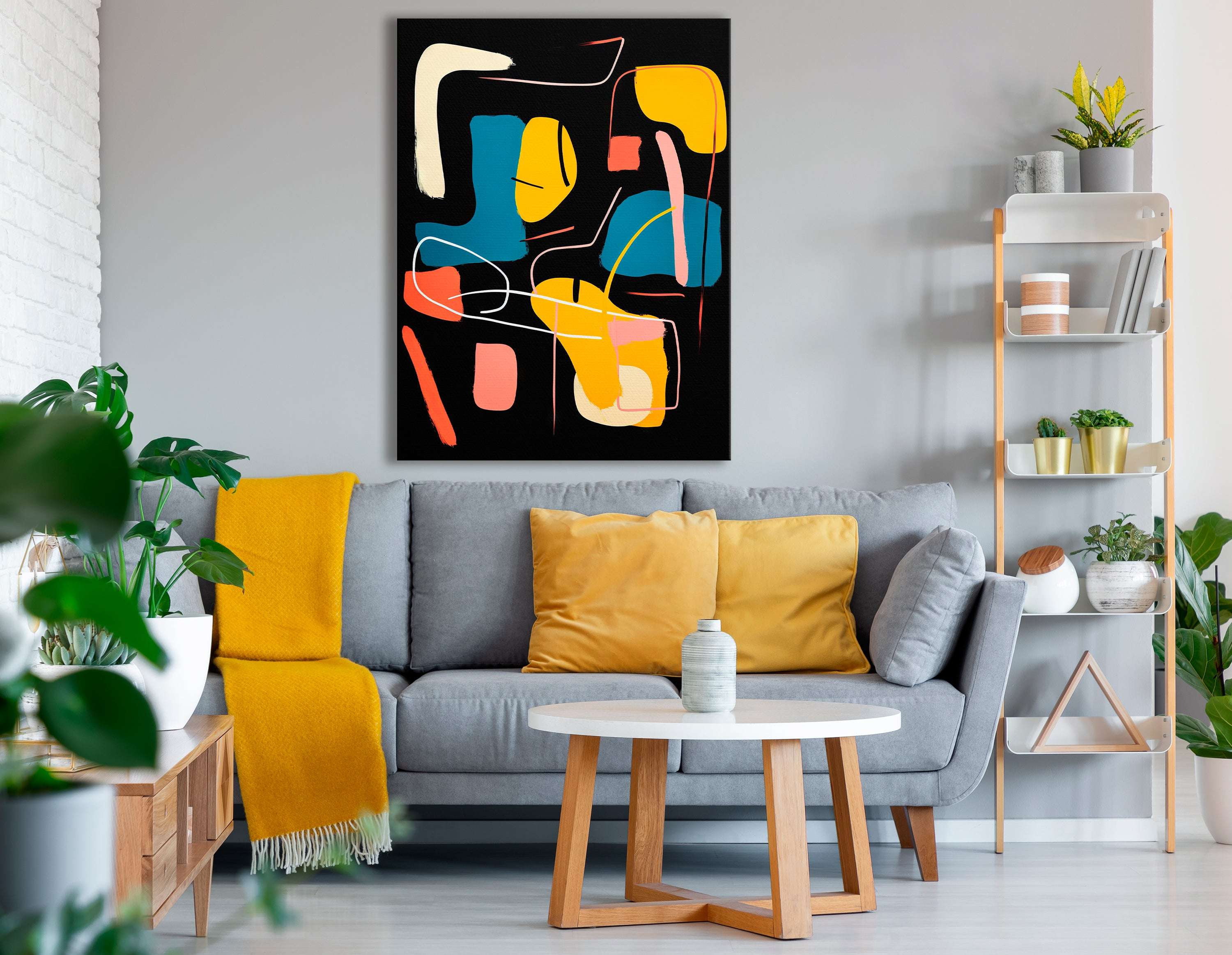 Symphony of Abstract Forms - Canvas Print - Artoholica Ready to Hang Canvas Print