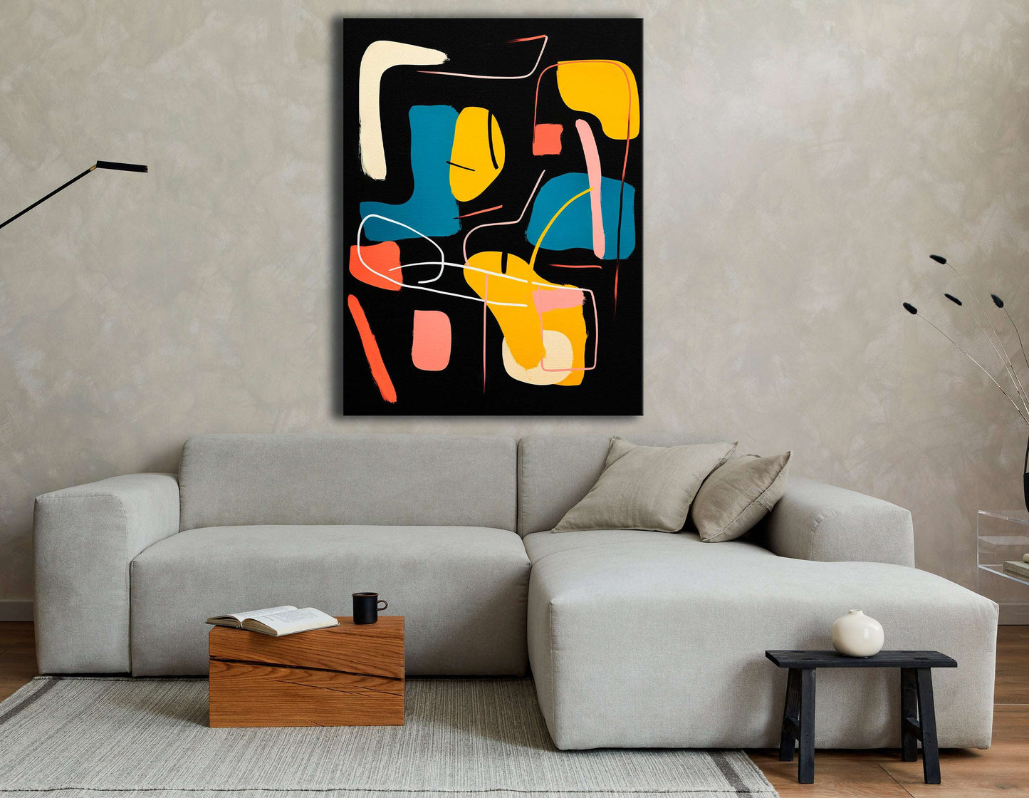 Symphony of Abstract Forms - Canvas Print - Artoholica Ready to Hang Canvas Print