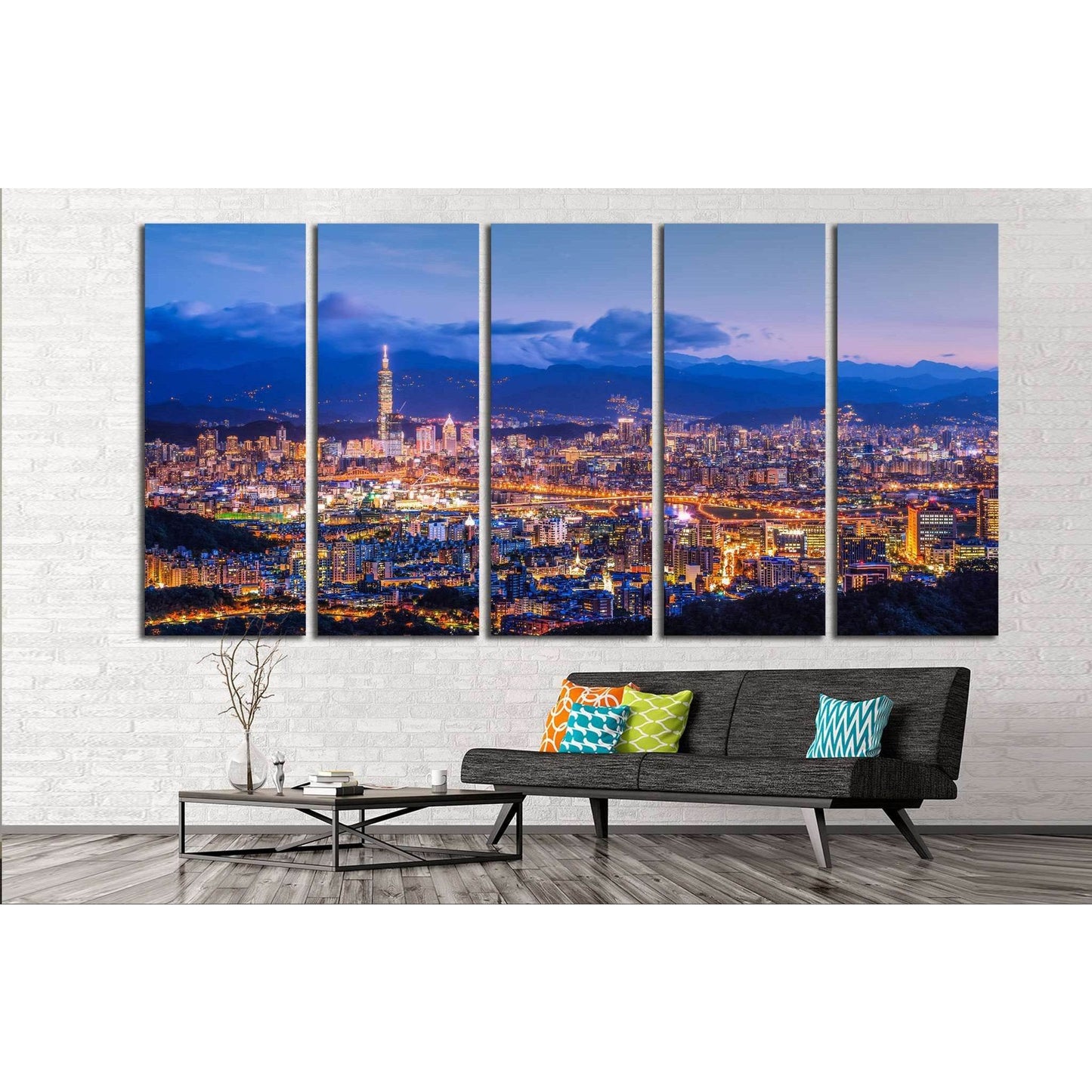 Taipei City №566 Ready to Hang Canvas PrintCanvas art arrives ready to hang, with hanging accessories included and no additional framing required. Every canvas print is hand-crafted, made on-demand at our workshop and expertly stretched around 100% North