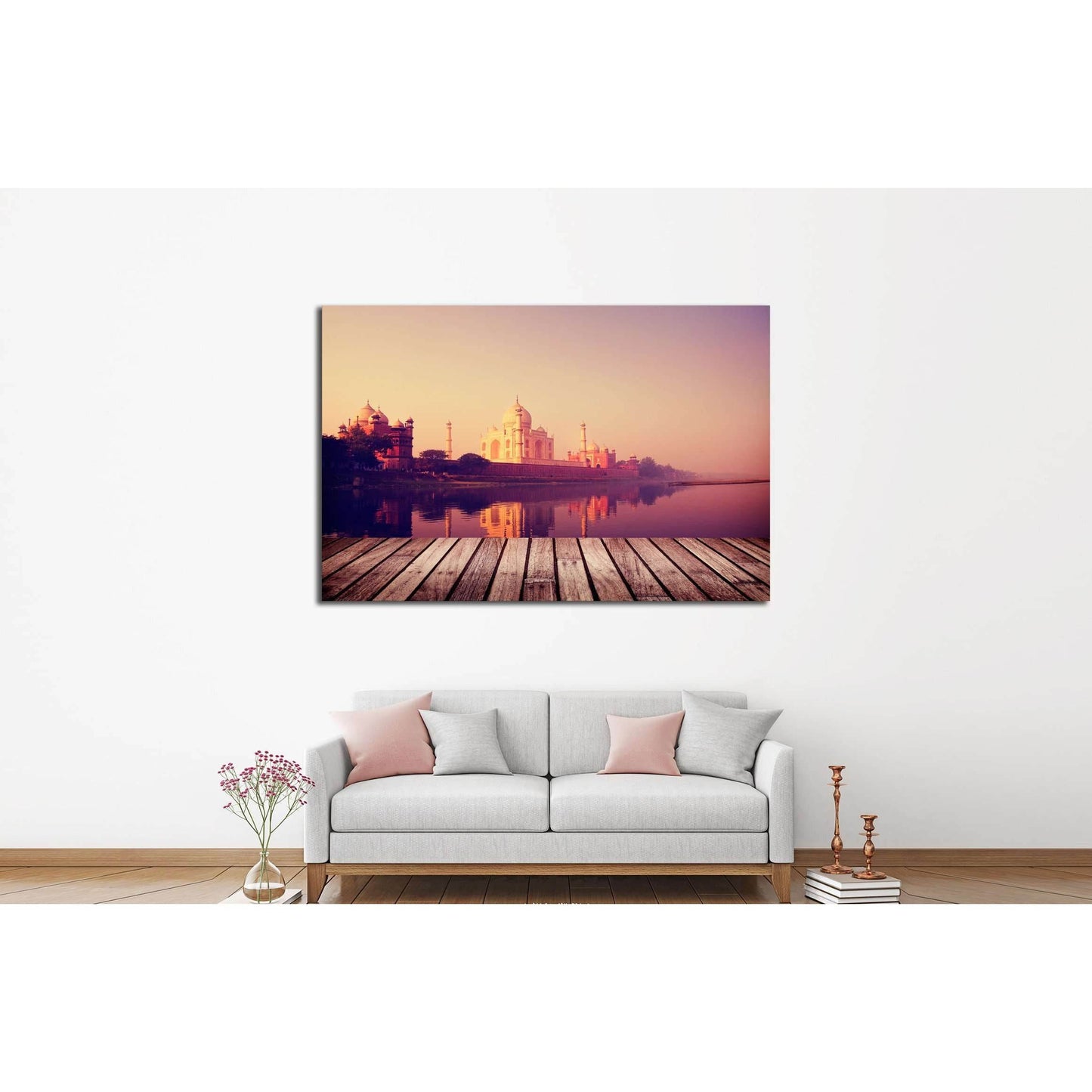 Taj Mahal India Seven Wonders Travel Destination Concept №2285 Ready to Hang Canvas PrintCanvas art arrives ready to hang, with hanging accessories included and no additional framing required. Every canvas print is hand-crafted, made on-demand at our work