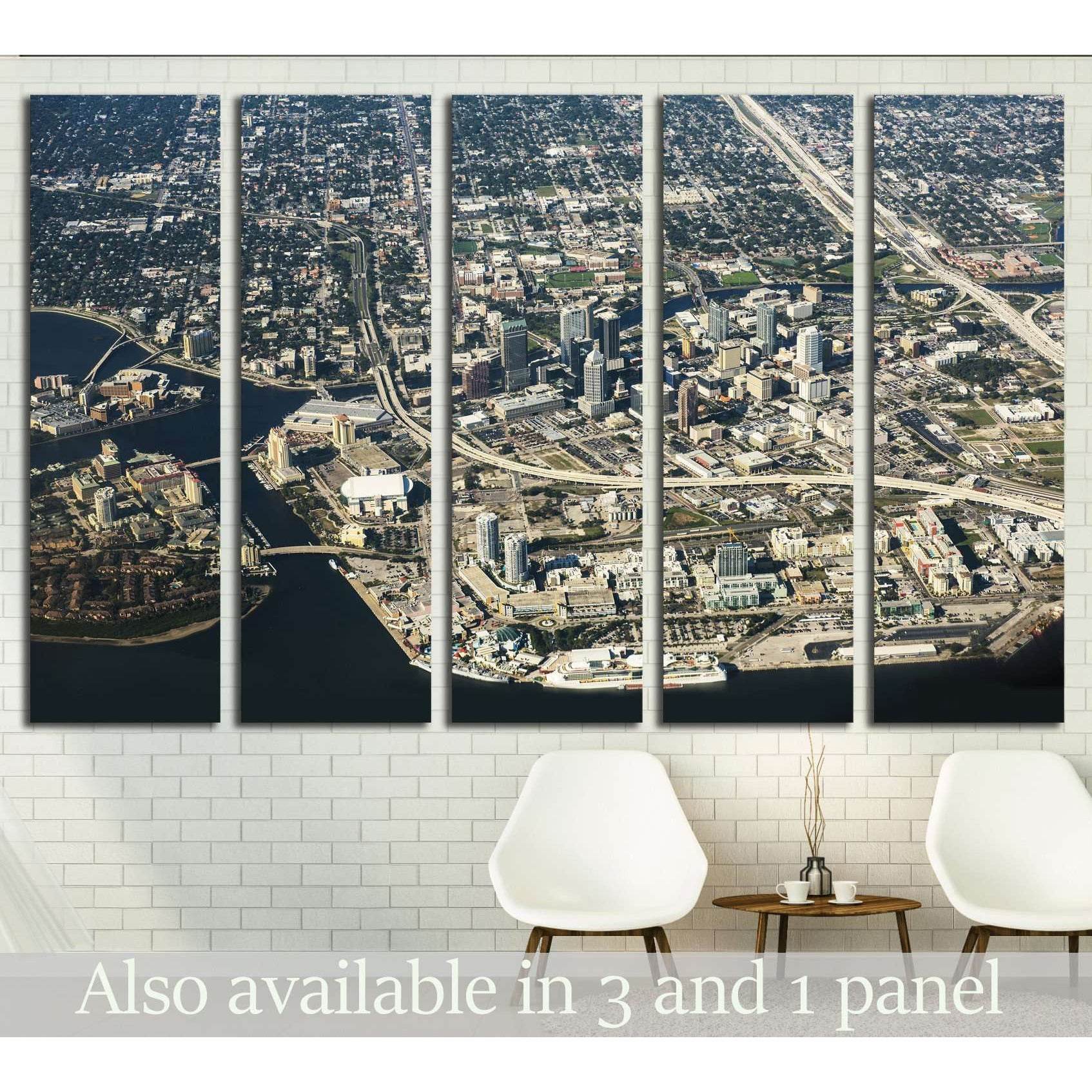 Tampa, Florida Aerial View on a sunny day №1730 Ready to Hang Canvas PrintCanvas art arrives ready to hang, with hanging accessories included and no additional framing required. Every canvas print is hand-crafted, made on-demand at our workshop and expert