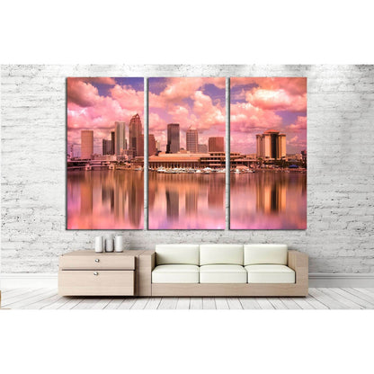 Tampa Florida skyline during colorful sunset №1679 Ready to Hang Canvas PrintCanvas art arrives ready to hang, with hanging accessories included and no additional framing required. Every canvas print is hand-crafted, made on-demand at our workshop and exp