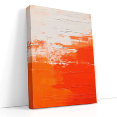 Tangerine Sunset over Abstract Waves - Canvas Print - Artoholica Ready to Hang Canvas Print