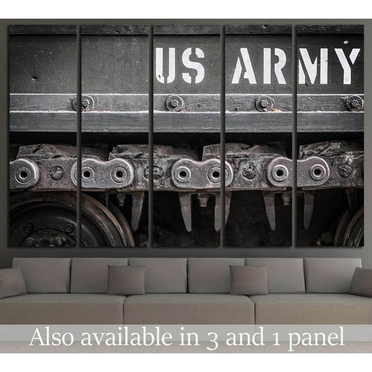 Tank Tracks US ARMY №523 Ready to Hang Canvas PrintCanvas art arrives ready to hang, with hanging accessories included and no additional framing required. Every canvas print is hand-crafted, made on-demand at our workshop and expertly stretched around 100