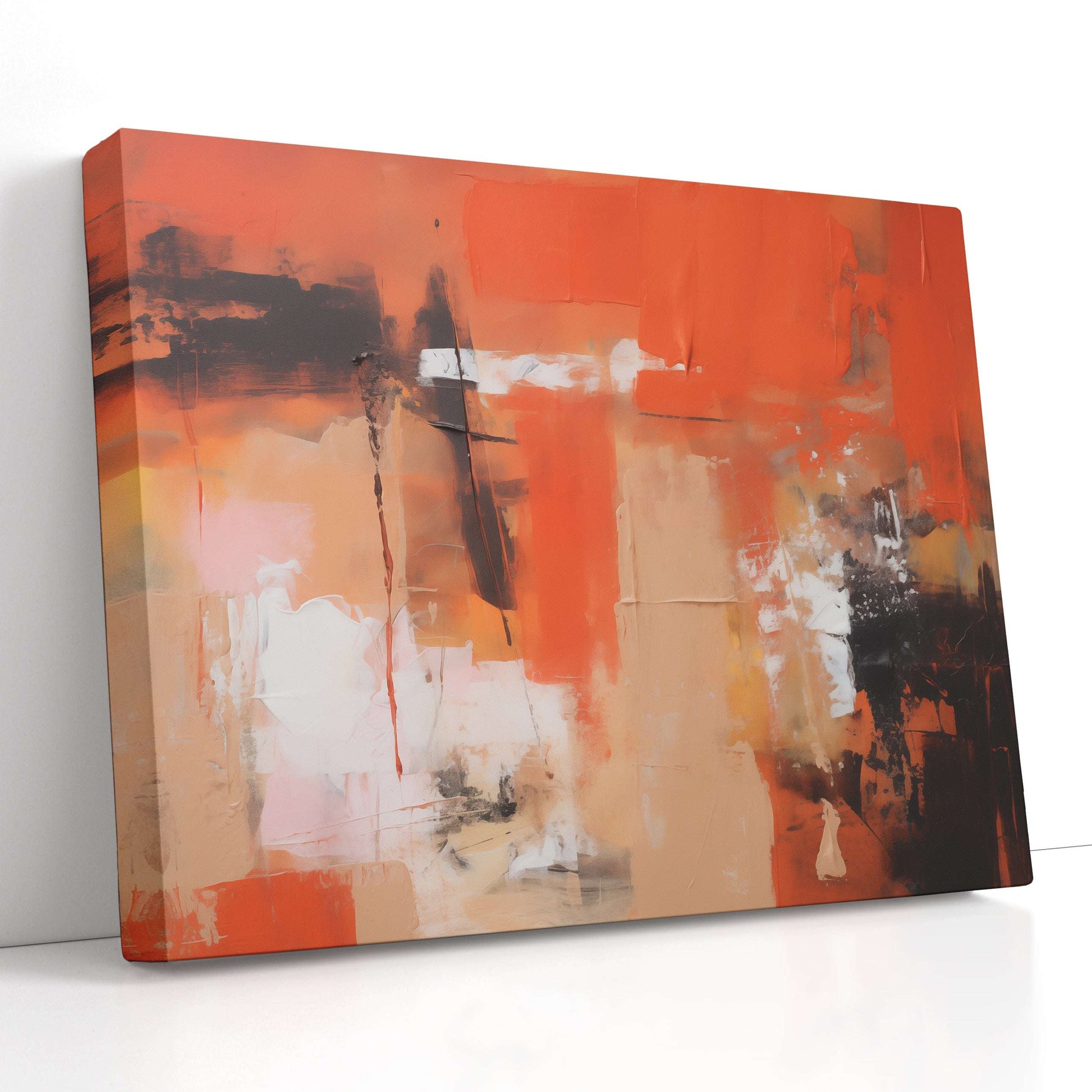 Terracotta and Honey Hues Abstract - Canvas Print - Artoholica Ready to Hang Canvas Print