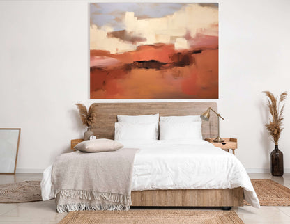 Terracotta and White Desert Reverie - Canvas Print - Artoholica Ready to Hang Canvas Print