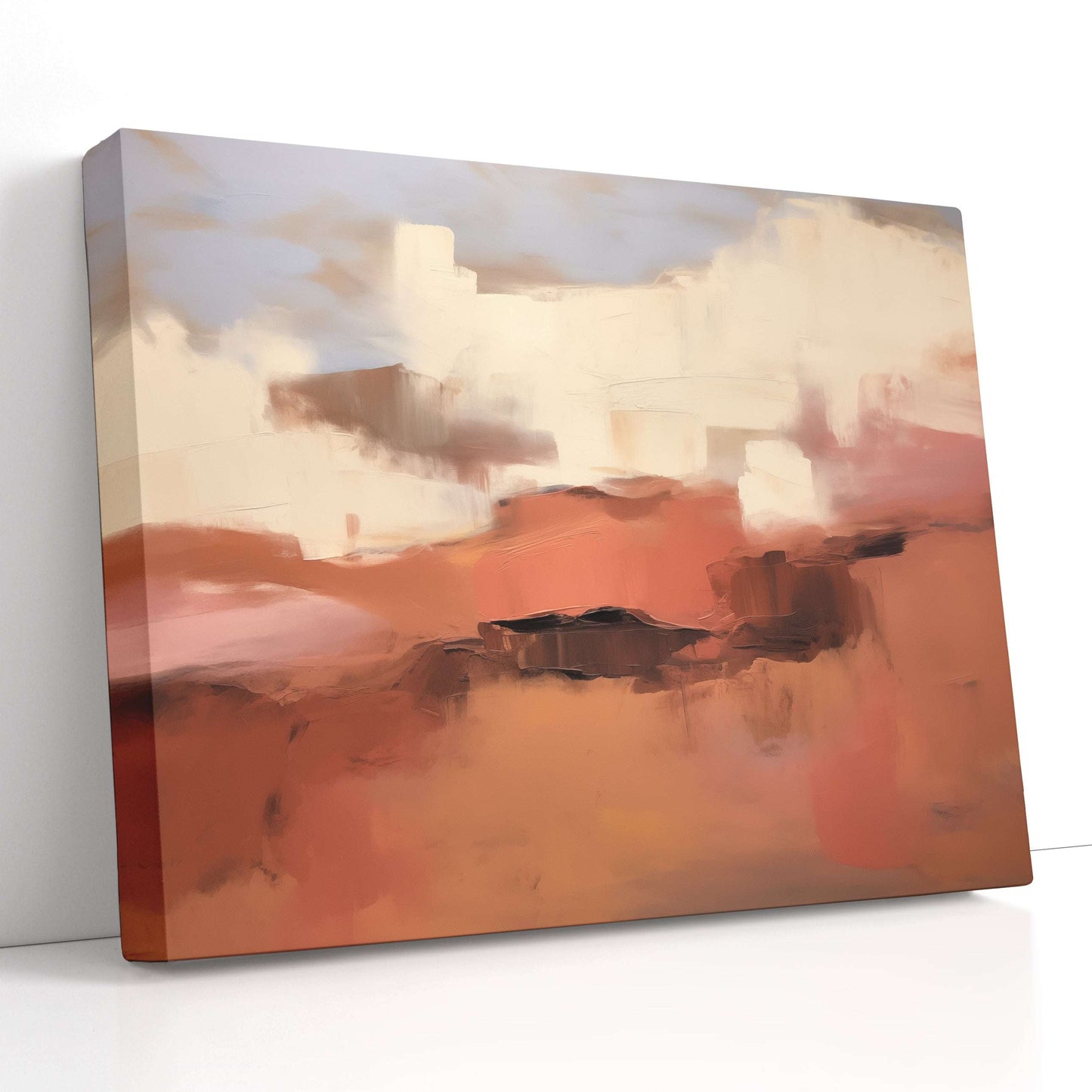 Terracotta and White Desert Reverie - Canvas Print - Artoholica Ready to Hang Canvas Print