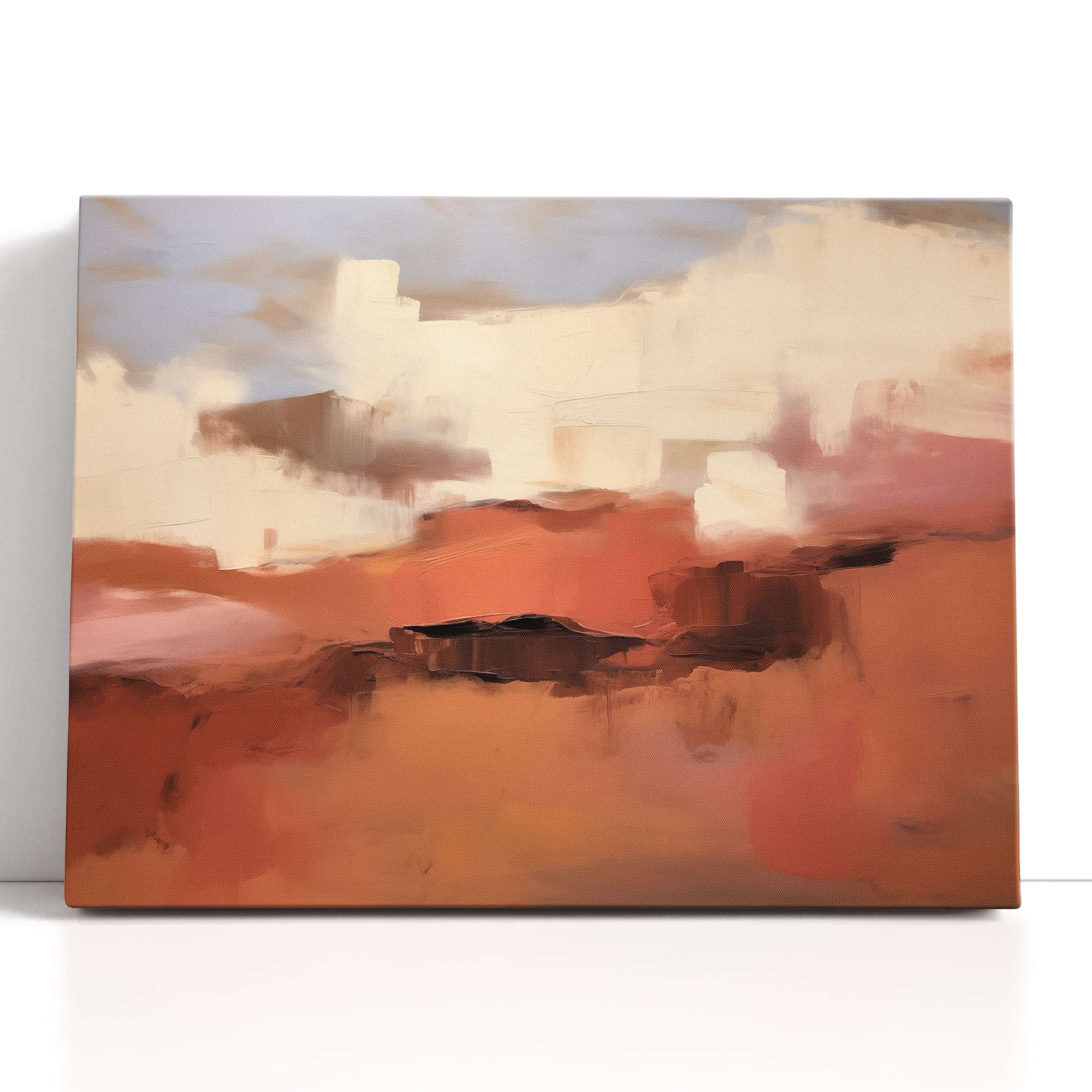Terracotta and White Desert Reverie - Canvas Print - Artoholica Ready to Hang Canvas Print