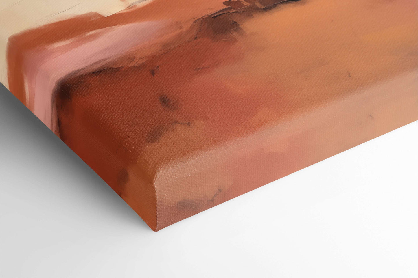 Terracotta and White Desert Reverie - Canvas Print - Artoholica Ready to Hang Canvas Print