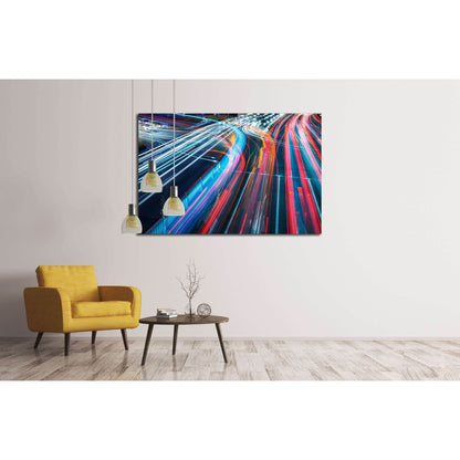 The car light trails in the city №2215 Ready to Hang Canvas PrintCanvas art arrives ready to hang, with hanging accessories included and no additional framing required. Every canvas print is hand-crafted, made on-demand at our workshop and expertly stretc