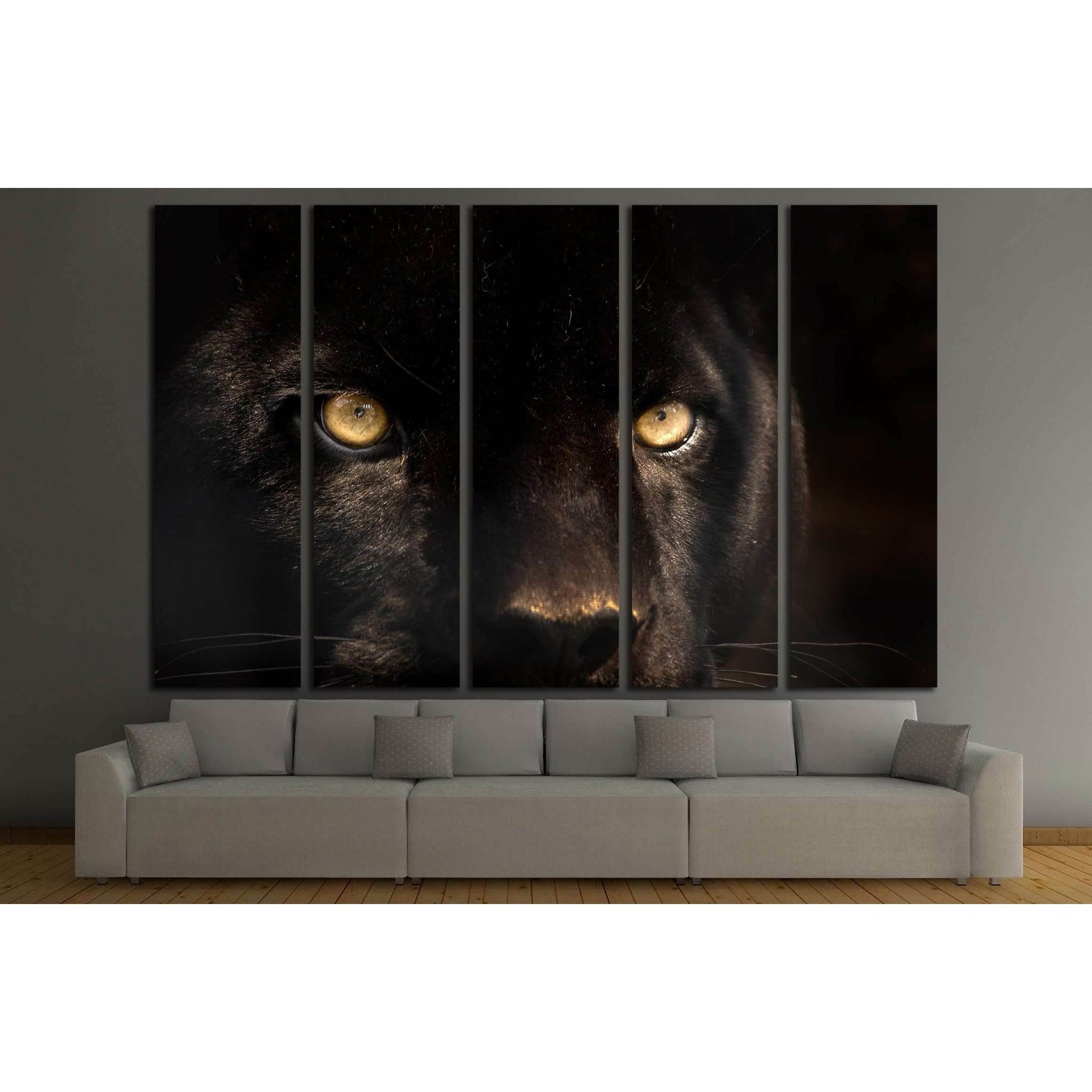 The eyes of a black panther №2332 Ready to Hang Canvas PrintCanvas art arrives ready to hang, with hanging accessories included and no additional framing required. Every canvas print is hand-crafted, made on-demand at our workshop and expertly stretched a