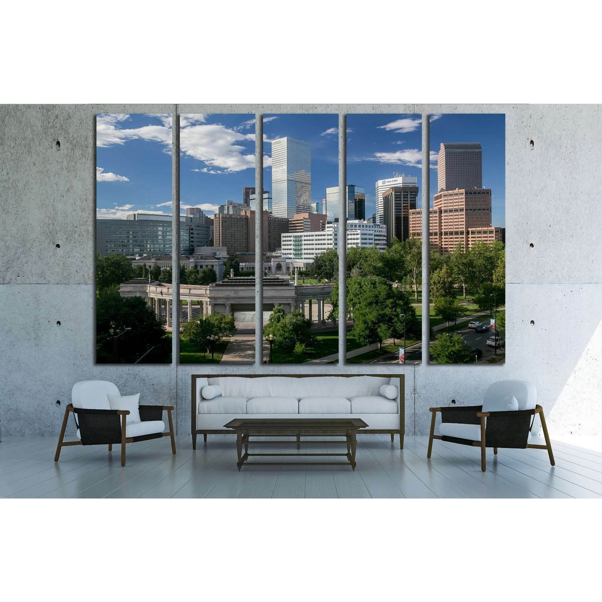 The Mile High City - Denver Colorado Skyline №1625 Ready to Hang Canvas PrintCanvas art arrives ready to hang, with hanging accessories included and no additional framing required. Every canvas print is hand-crafted, made on-demand at our workshop and exp