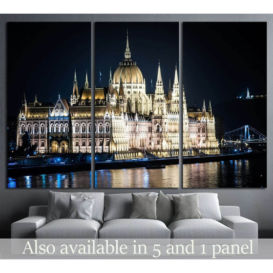 The Parliament of Budapest at night №1282 Ready to Hang Canvas PrintCanvas art arrives ready to hang, with hanging accessories included and no additional framing required. Every canvas print is hand-crafted, made on-demand at our workshop and expertly str