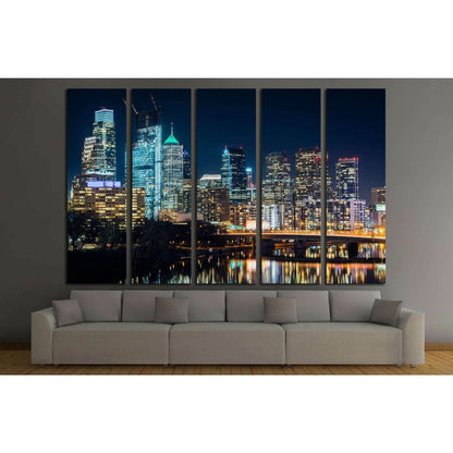 The Philadelphia skyline and Schuylkill River at night, Pennsylvania №2026 Ready to Hang Canvas PrintCanvas art arrives ready to hang, with hanging accessories included and no additional framing required. Every canvas print is hand-crafted, made on-demand