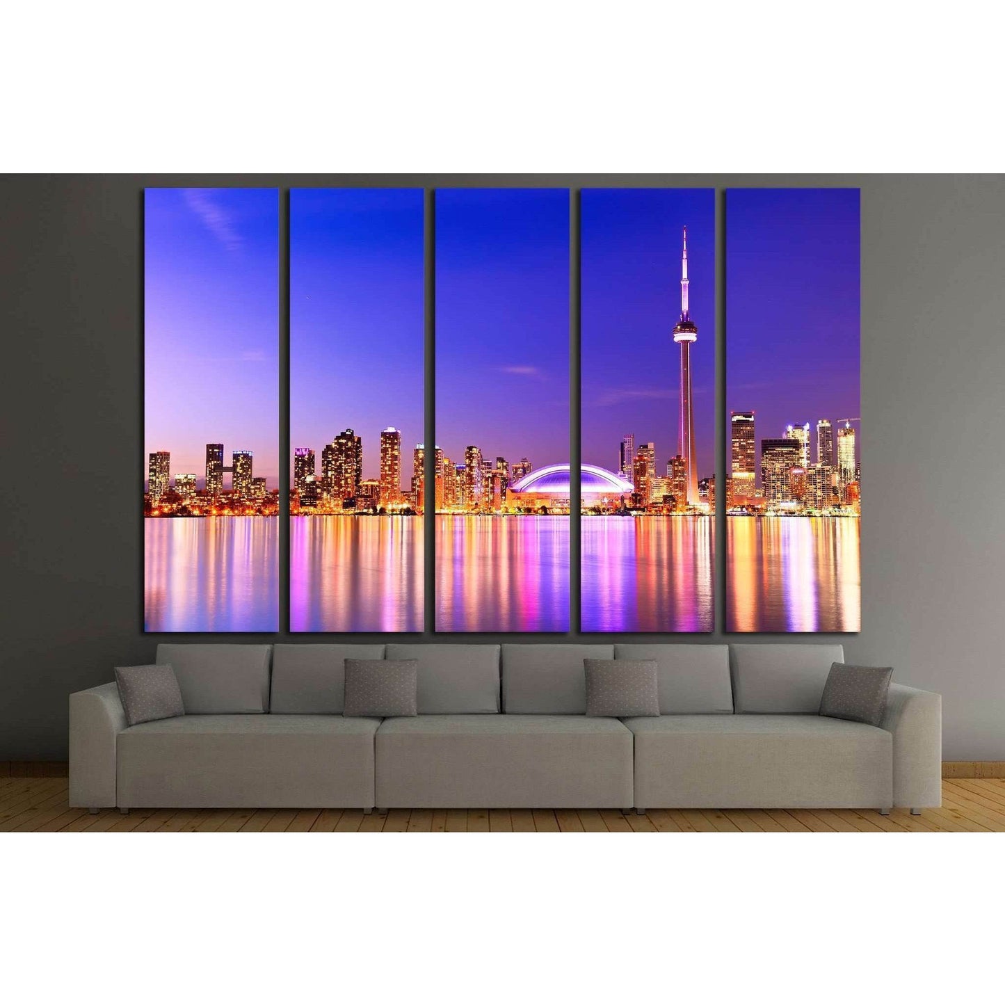 The Reflection of Toronto skyline in Ontario, Canada №2055 Ready to Hang Canvas PrintCanvas art arrives ready to hang, with hanging accessories included and no additional framing required. Every canvas print is hand-crafted, made on-demand at our workshop