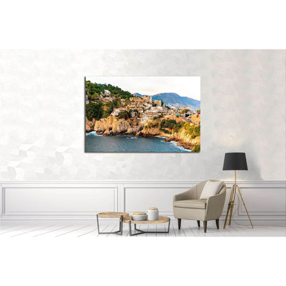 The rock La Quebrada, one of the most famous tourist attractions in Acapulco, Mexico №2395 Ready to Hang Canvas PrintCanvas art arrives ready to hang, with hanging accessories included and no additional framing required. Every canvas print is hand-crafted