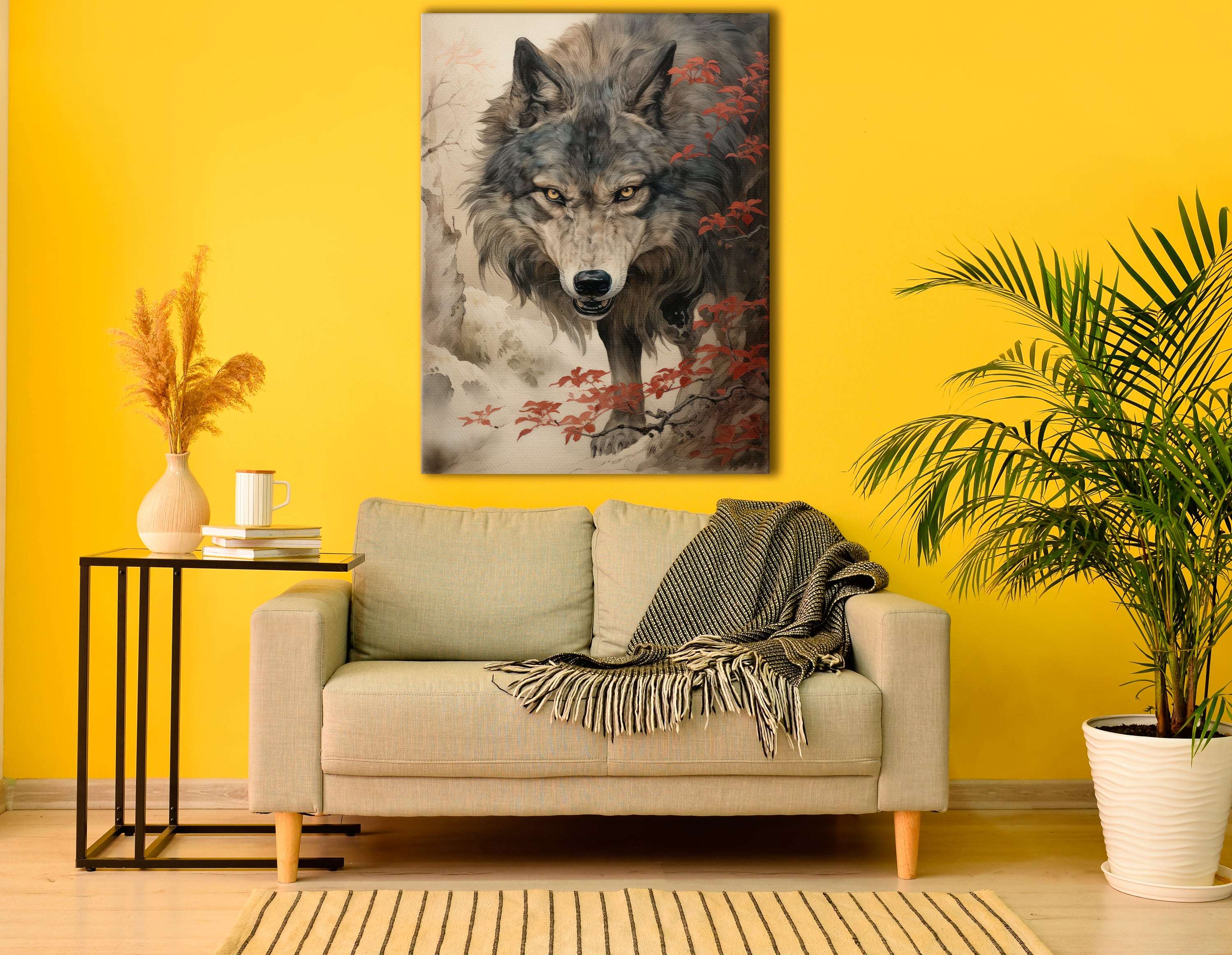 The Stare of the Wolf - Canvas Print - Artoholica Ready to Hang Canvas Print