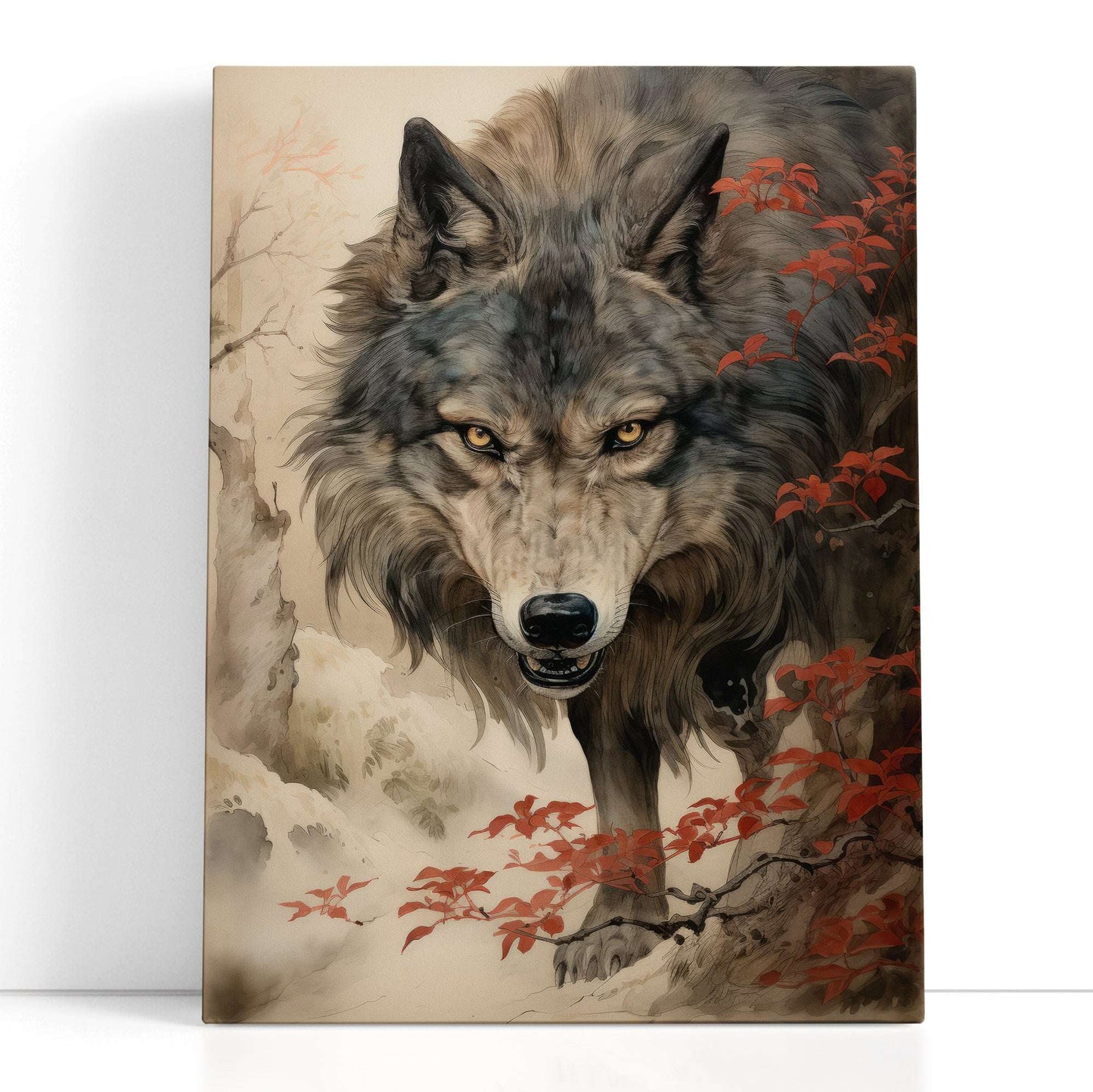 The Stare of the Wolf - Canvas Print - Artoholica Ready to Hang Canvas Print