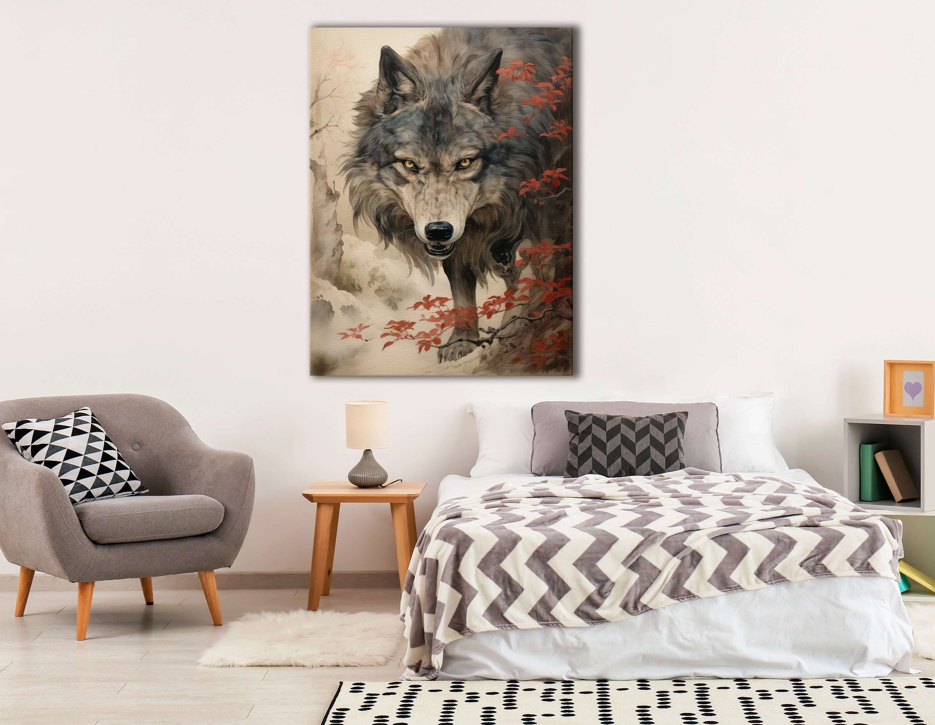 The Stare of the Wolf - Canvas Print - Artoholica Ready to Hang Canvas Print