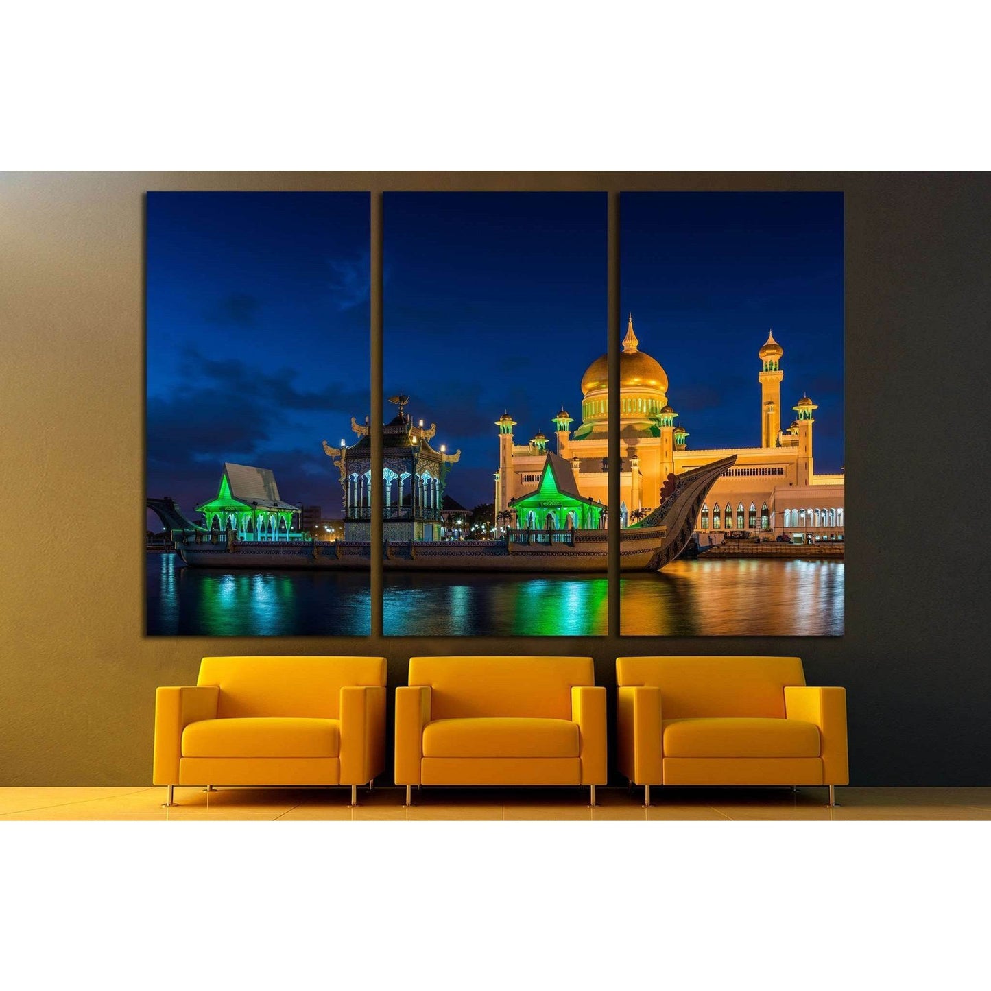 The Sultan Omar Ali Saifuddin Mosque in Bandar Seri Begawan, Brunei №1797 Ready to Hang Canvas PrintCanvas art arrives ready to hang, with hanging accessories included and no additional framing required. Every canvas print is hand-crafted, made on-demand