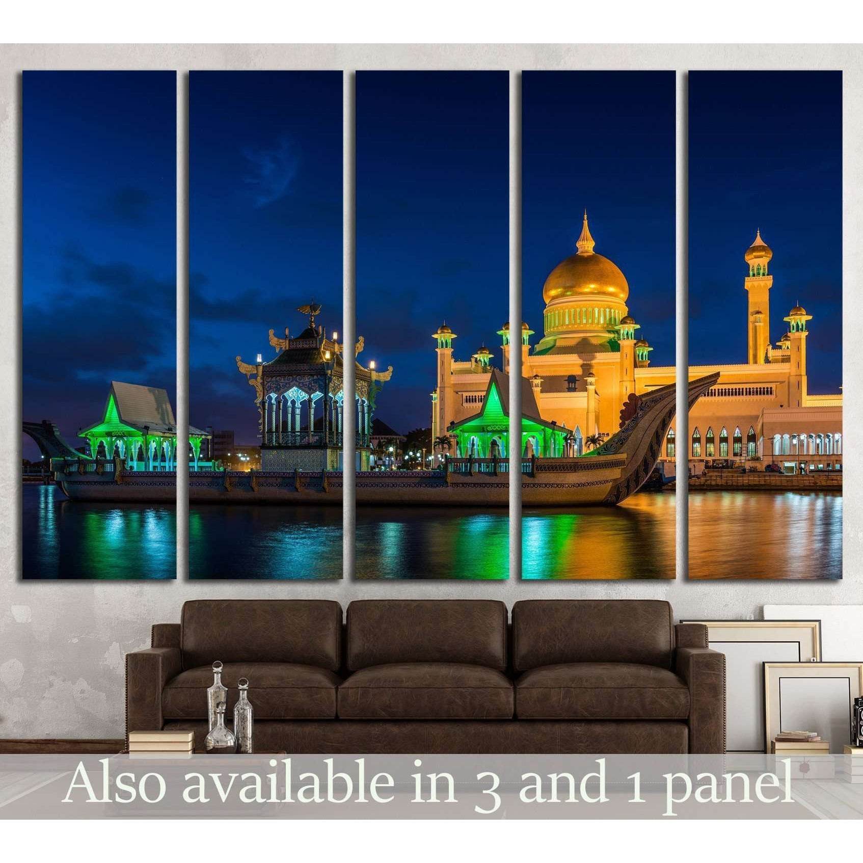 The Sultan Omar Ali Saifuddin Mosque in Bandar Seri Begawan, Brunei №1797 Ready to Hang Canvas PrintCanvas art arrives ready to hang, with hanging accessories included and no additional framing required. Every canvas print is hand-crafted, made on-demand