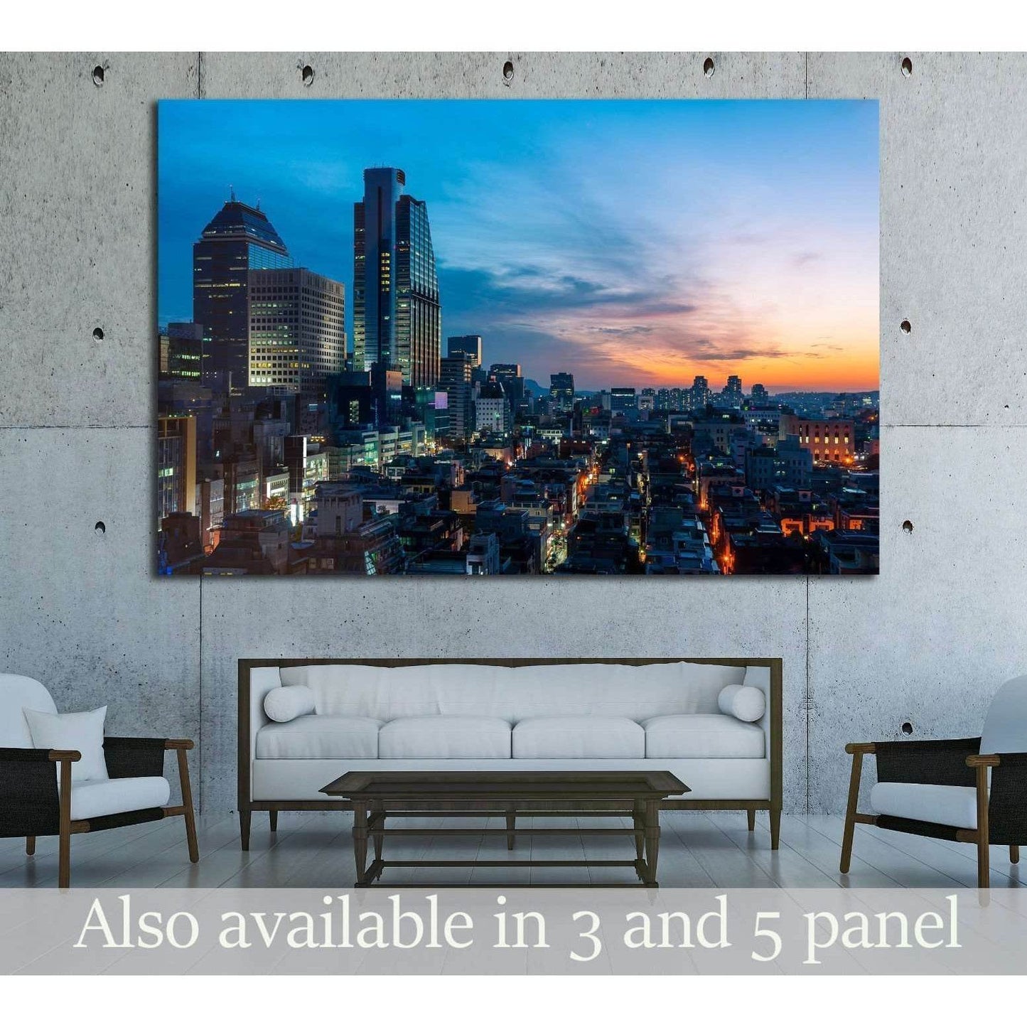 The sun sets over the Gangnam district of Seoul, South Korea №1634 Ready to Hang Canvas PrintCanvas art arrives ready to hang, with hanging accessories included and no additional framing required. Every canvas print is hand-crafted, made on-demand at our