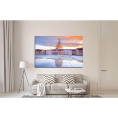 The United States Capitol building with the dome lit up at night USA №2057 Ready to Hang Canvas PrintCanvas art arrives ready to hang, with hanging accessories included and no additional framing required. Every canvas print is hand-crafted, made on-demand