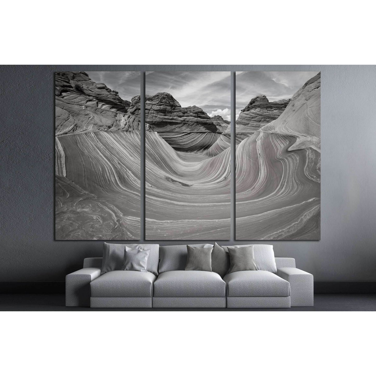 The Wave black and white №2929 Ready to Hang Canvas PrintCanvas art arrives ready to hang, with hanging accessories included and no additional framing required. Every canvas print is hand-crafted, made on-demand at our workshop and expertly stretched arou