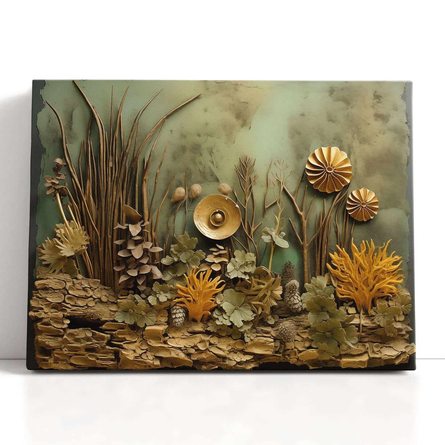 Three-Dimensional Botanical Composition - Canvas Print - Artoholica Ready to Hang Canvas Print