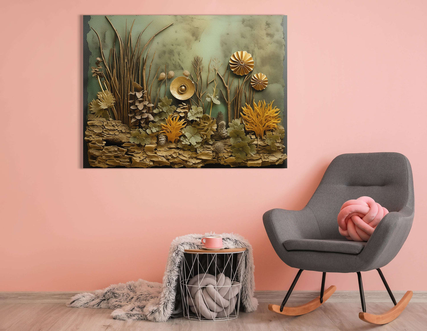 Three-Dimensional Botanical Composition - Canvas Print - Artoholica Ready to Hang Canvas Print