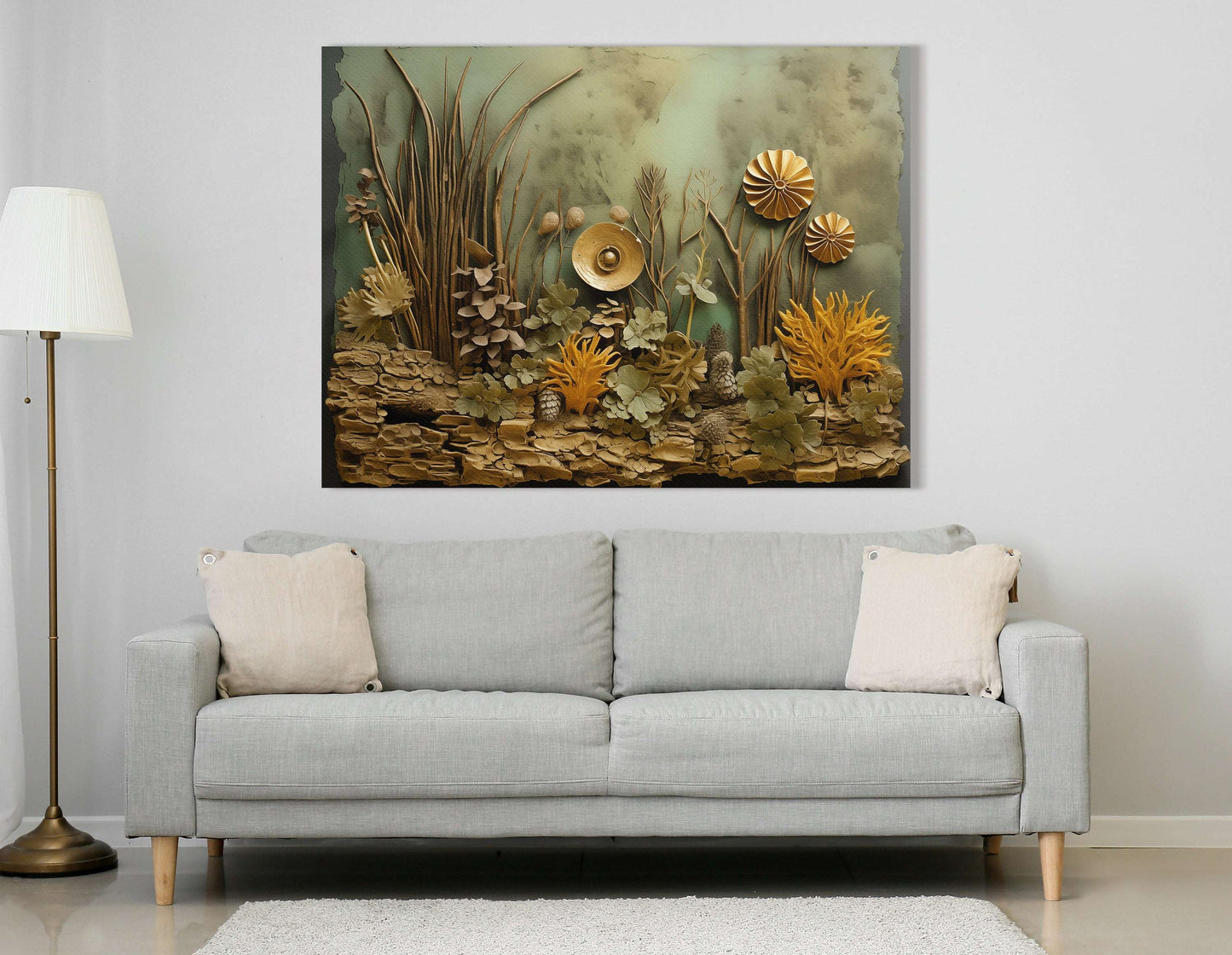 Three-Dimensional Botanical Composition - Canvas Print - Artoholica Ready to Hang Canvas Print